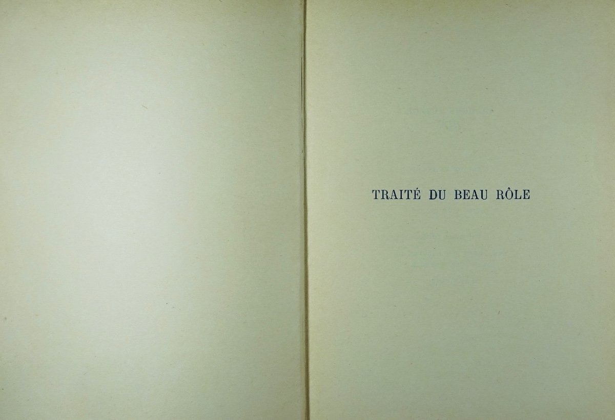LAMBERT (Jean) - Traité du beau rôle.  Gallimard, 1945, dans un cartonnage de PRASSINOS.-photo-2
