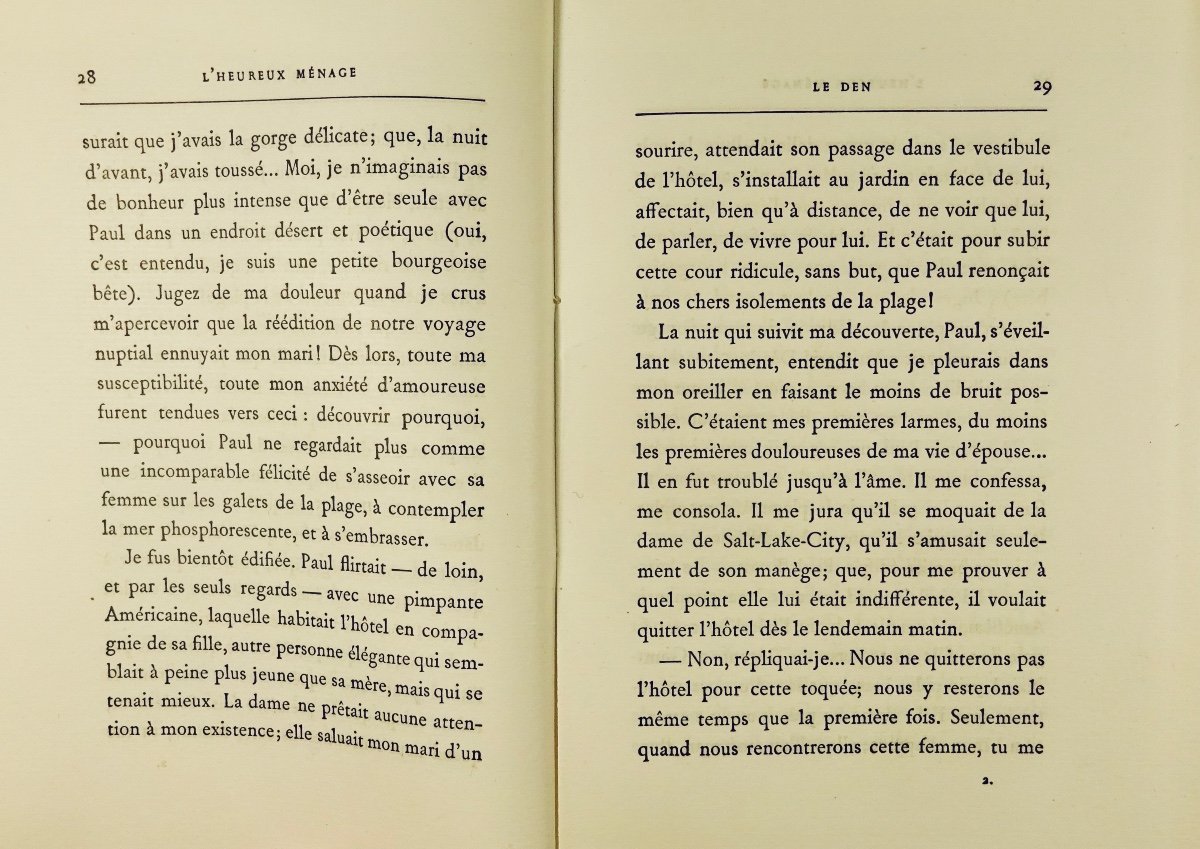 PRÉVOST (Marcel) - L'heureux ménage. Lemerre, 1901, édition originale sur grand papier.-photo-4