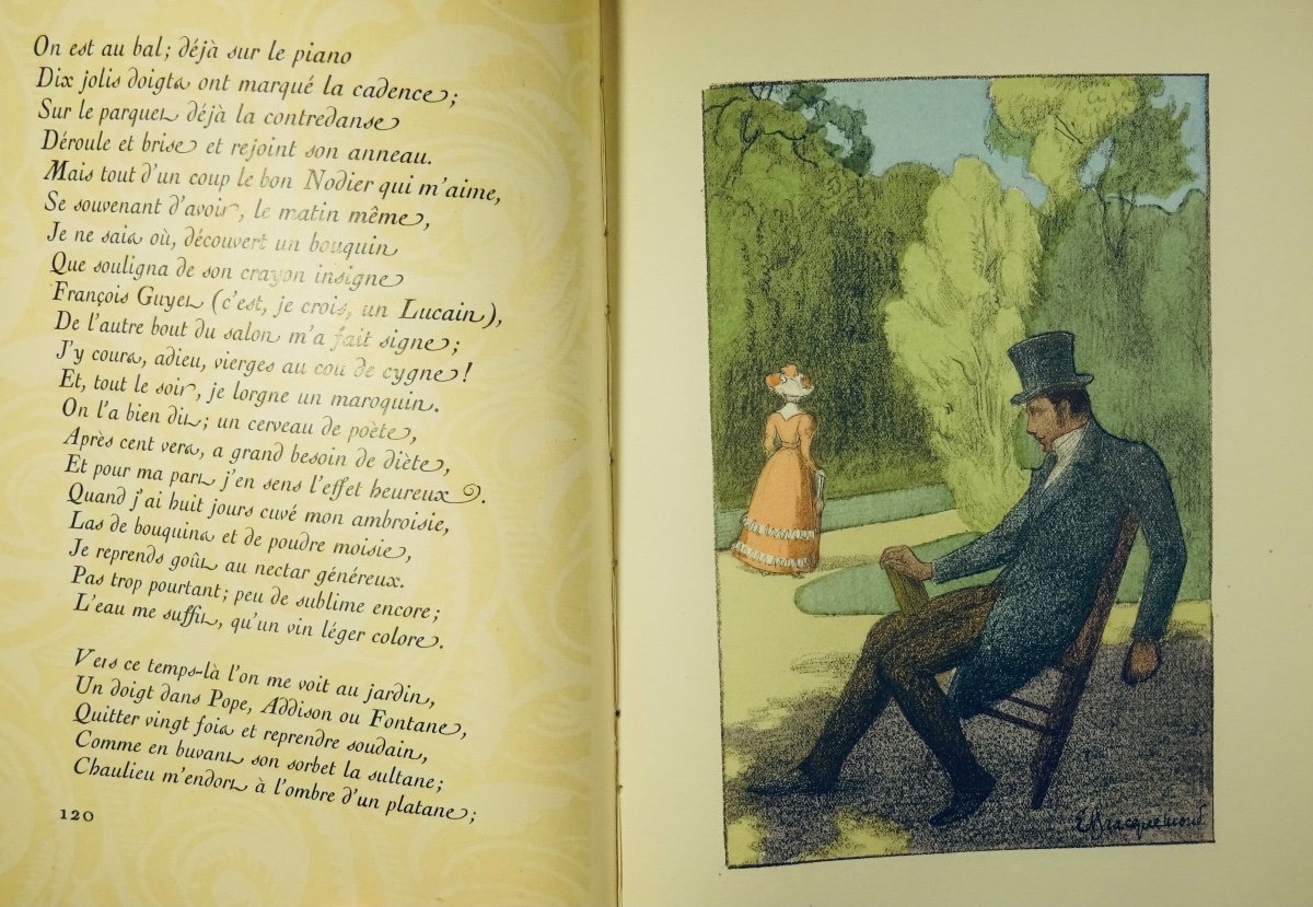 Sainte-beuve - Life Poetry And Thoughts Of Joseph Delorme. Kieffer, 1925, Illustrated By L. Mathieu.-photo-4