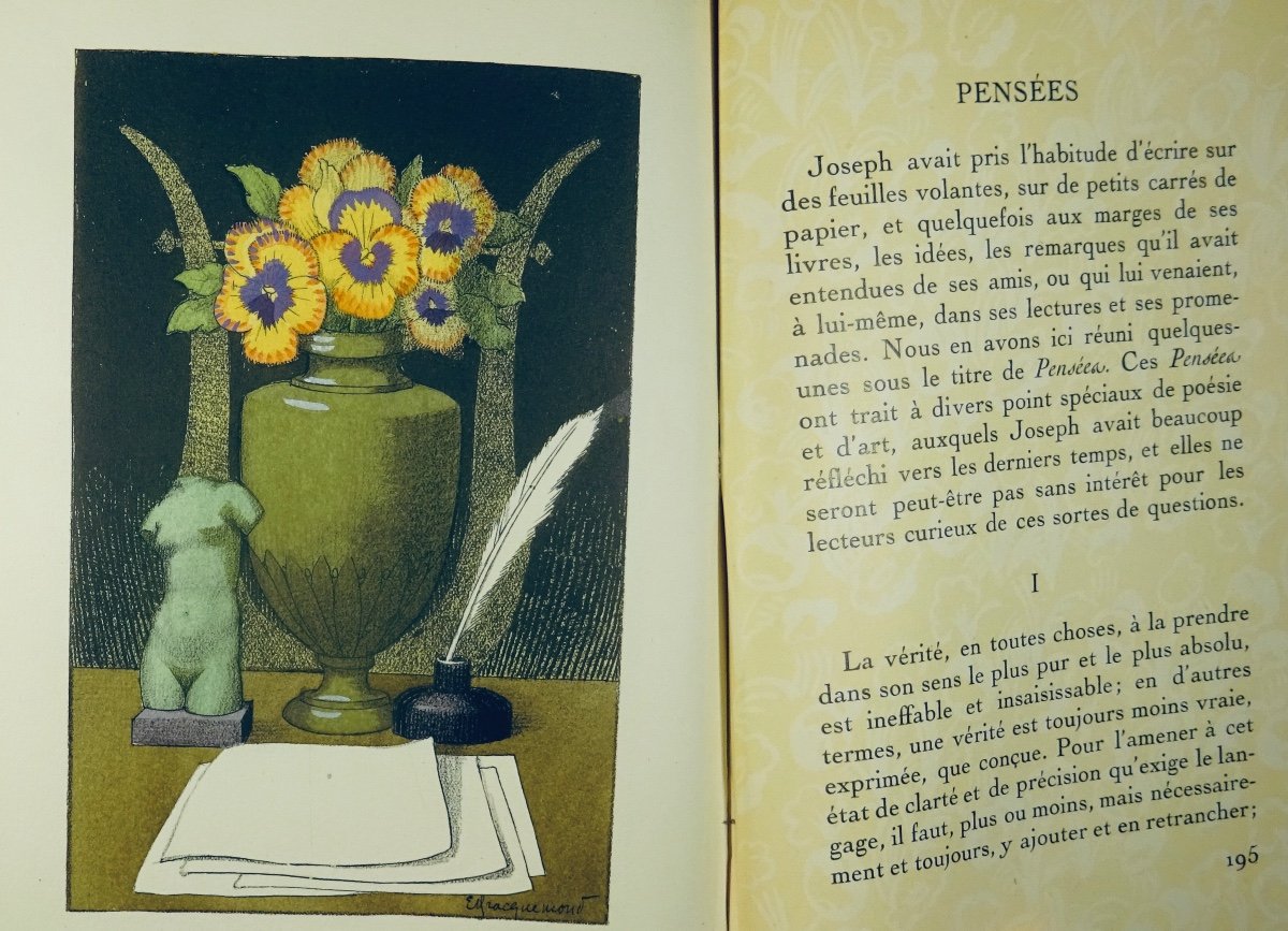 Sainte-beuve - Life Poetry And Thoughts Of Joseph Delorme. Kieffer, 1925, Illustrated By L. Mathieu.-photo-8