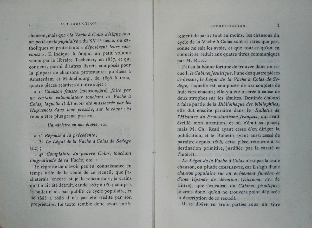 SEDEGE - Le légat de la vache à Colas. Académie des bibliophiles, 1868, exemplaire sur vergé.-photo-2