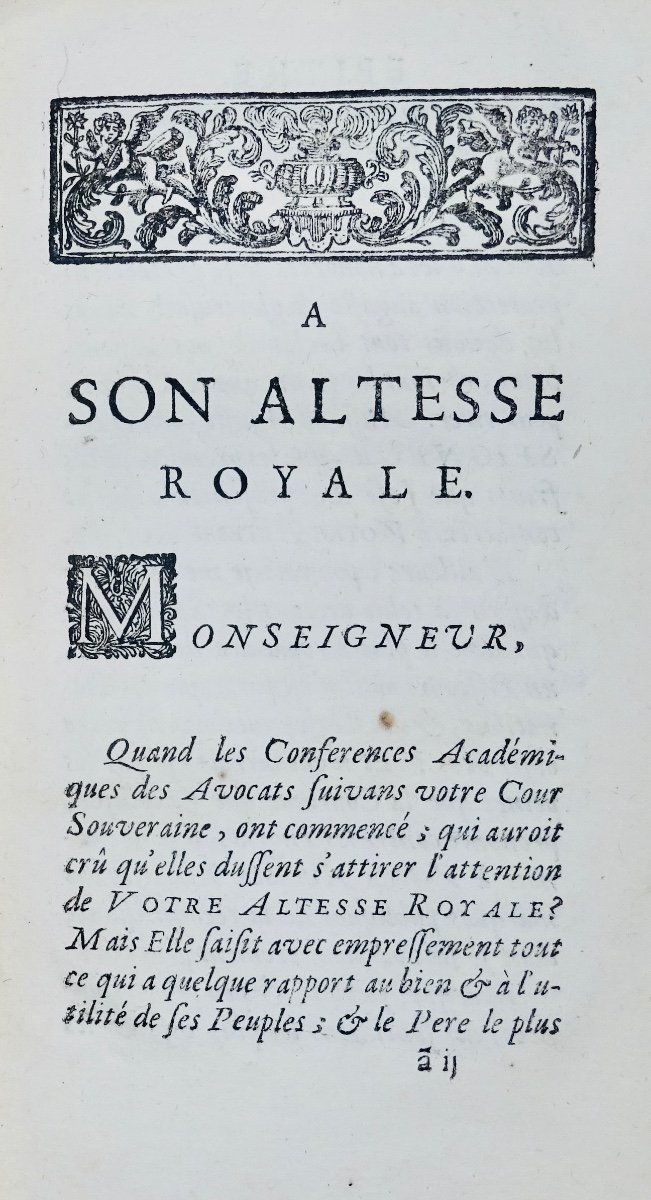 Dissertation On Title X. Of The Customs Of The Duchy Of Lorraine. Nancy, Cusson, 1725.-photo-3