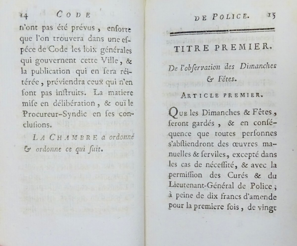 Code de police pour les villes et fauxbourgs de Nancy. Chez Hiacinthe Leclerc, 1769.-photo-3