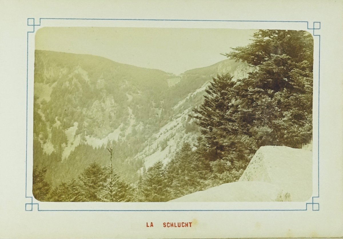 Souvenirs des Vosges de la Schlucht à Gérardmer. Vers 1880, 8 vues Photographiques.-photo-2