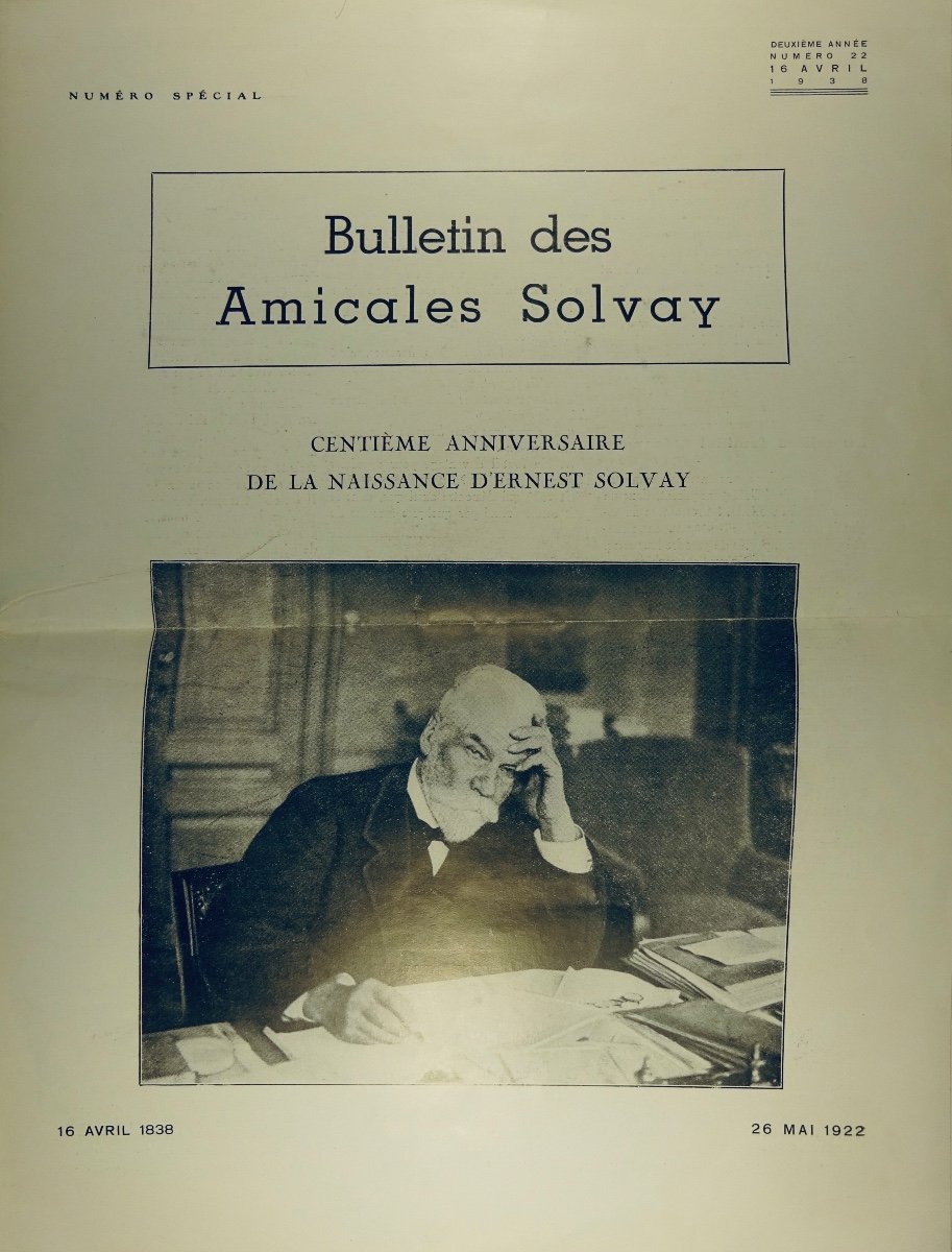 Solvay et Cie, 1863-1938. (Bruxelles ?), Au siège de la société ?, 1938. Broché, bel état.-photo-2