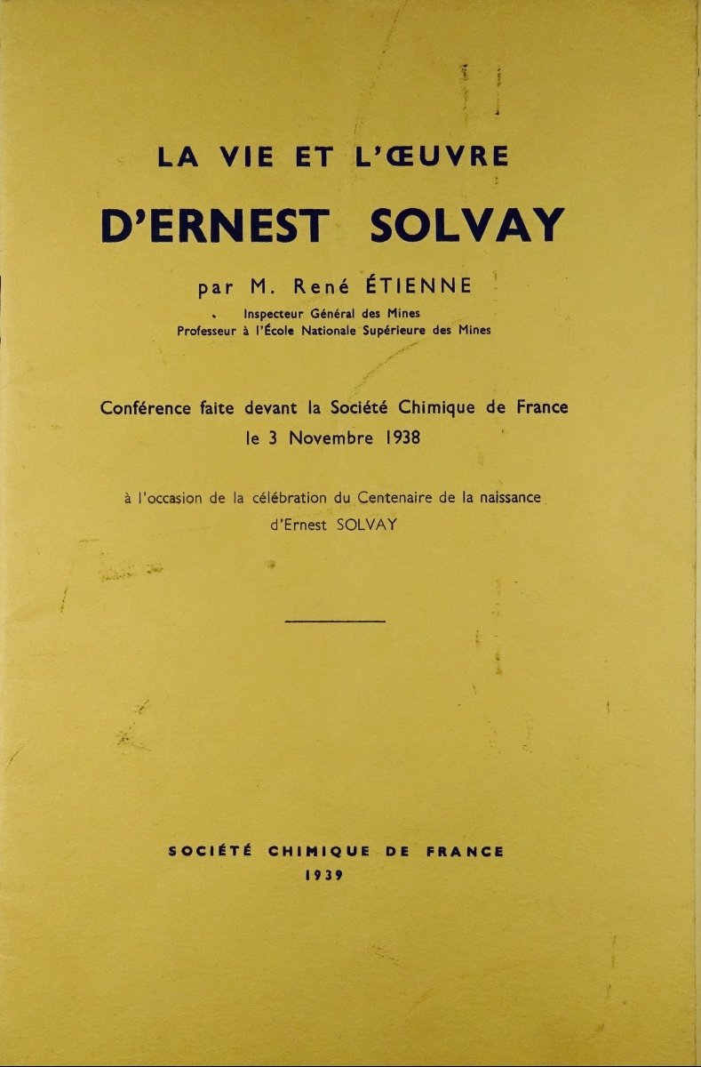 Solvay et Cie, 1863-1938. (Bruxelles ?), Au siège de la société ?, 1938. Broché, bel état.-photo-3