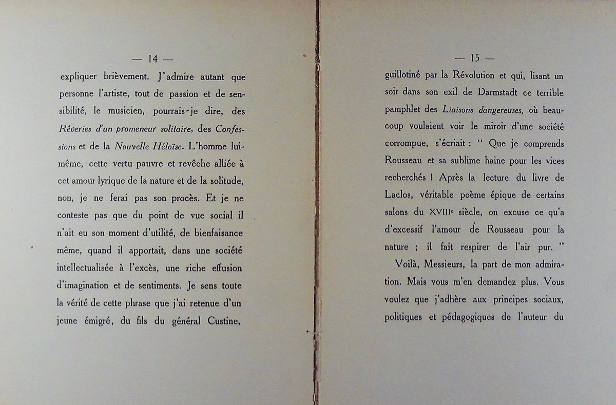 BARRÈS (Maurice) - Le Bi-centenaire de Jean-Jacques Rousseau. Éditions de l'Indépendance, 1912.-photo-4