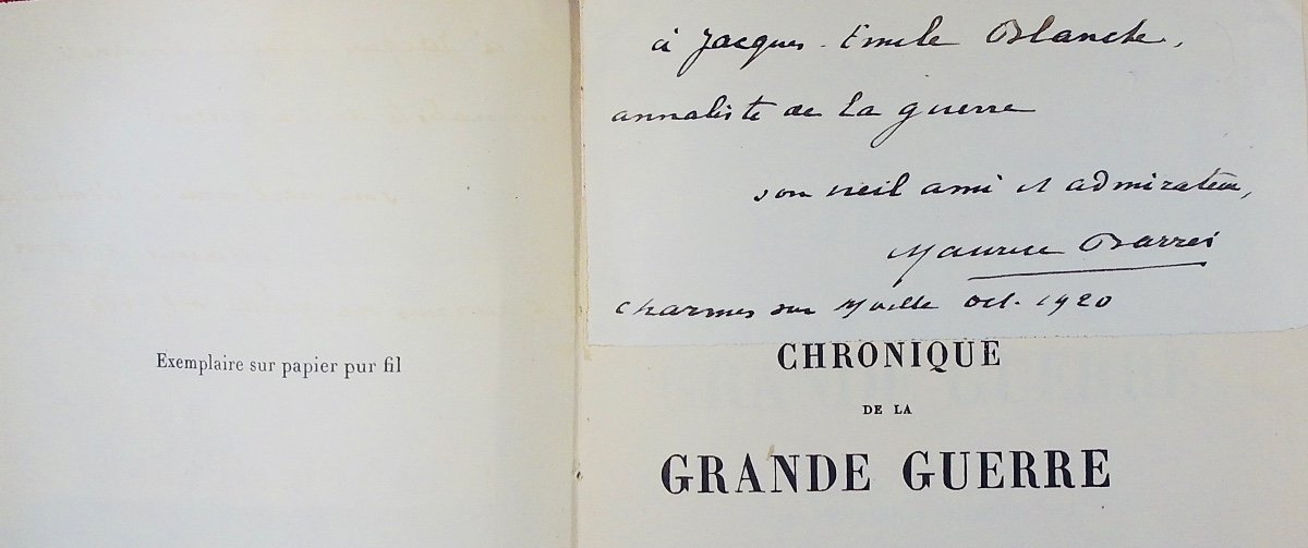 Barrès (mauritius) - Chronicle Of The Great War. Plon, 1920 To 1924, Paperback, Sent By Blanche.