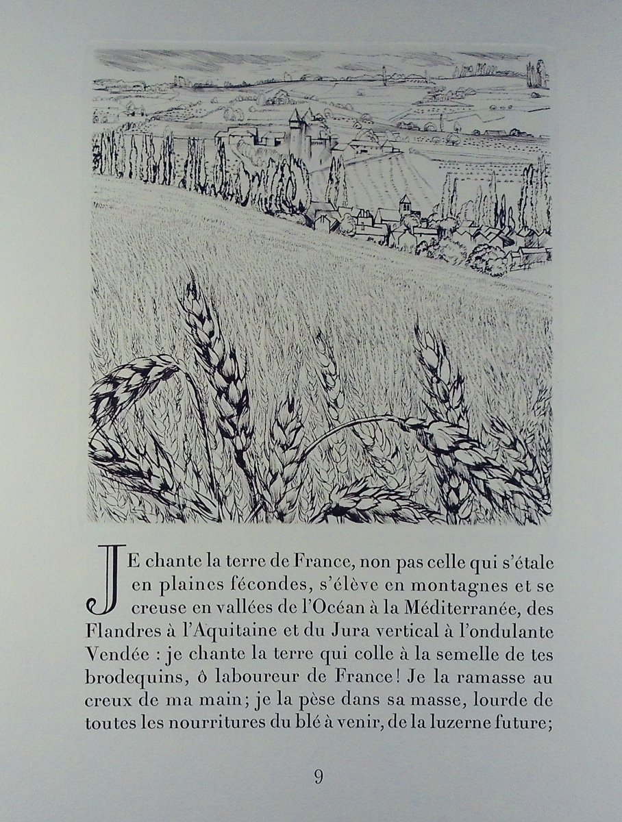 BEDEL (Maurice) - Géographie de mille hectares. 1954, numéroté et illustré par Jacquemin.-photo-3