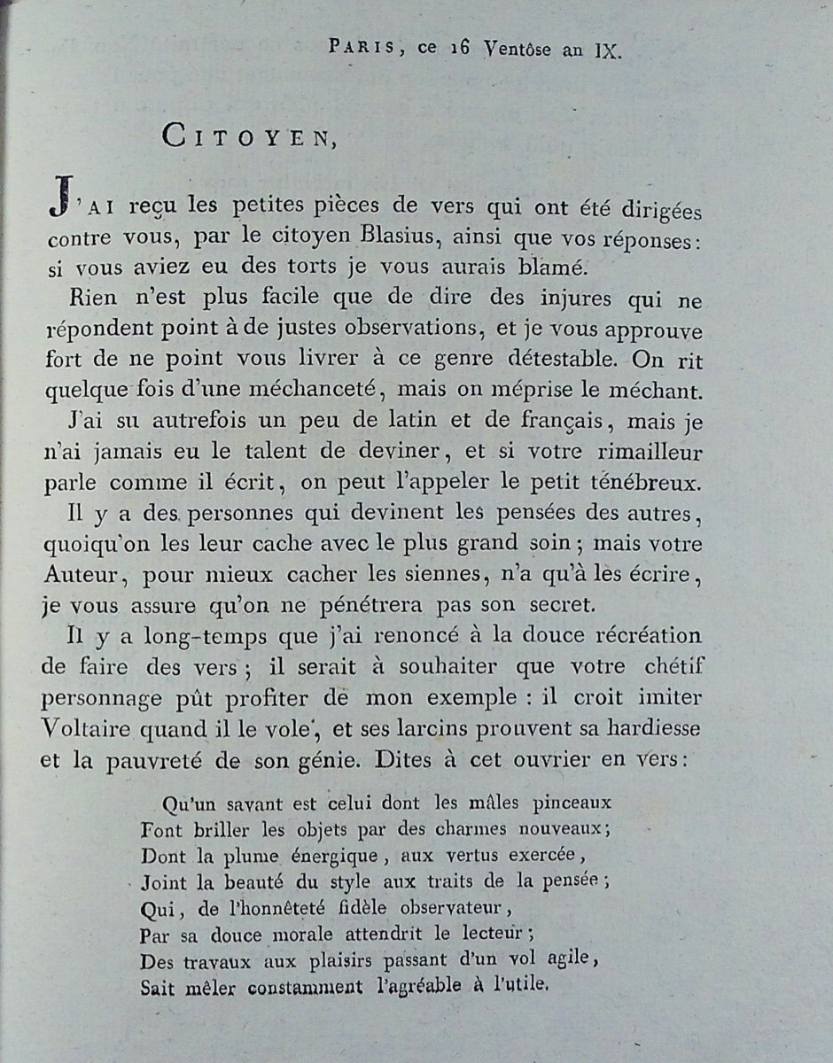 BLAISE ET LAUGIER - Recueil de poèmes, libelles, diatribes et pamphlets politiques 1800 à 1802.-photo-3