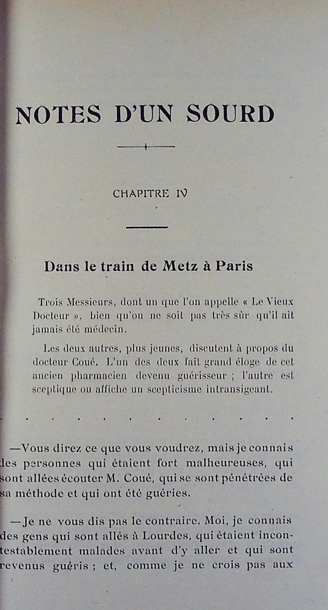 [SISYPHE, CAVALIER (Camille)] - Notes d'un sourd. Éditions Frère, vers 1880, bien relié.-photo-2