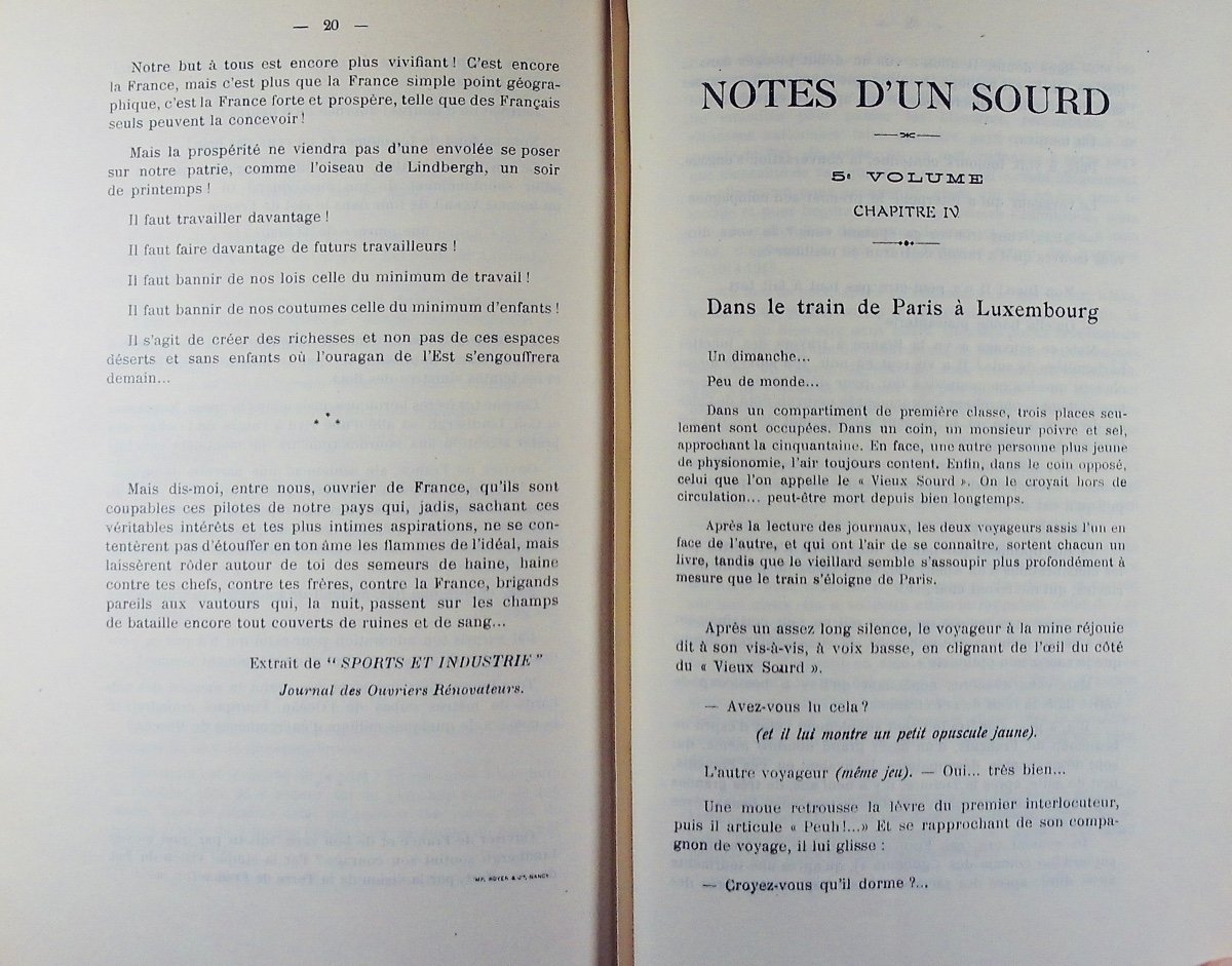 [sisyphe, Rider (camille)] - Notes From A Deaf Man. éditions Frère, Circa 1880, Well Bound.-photo-2