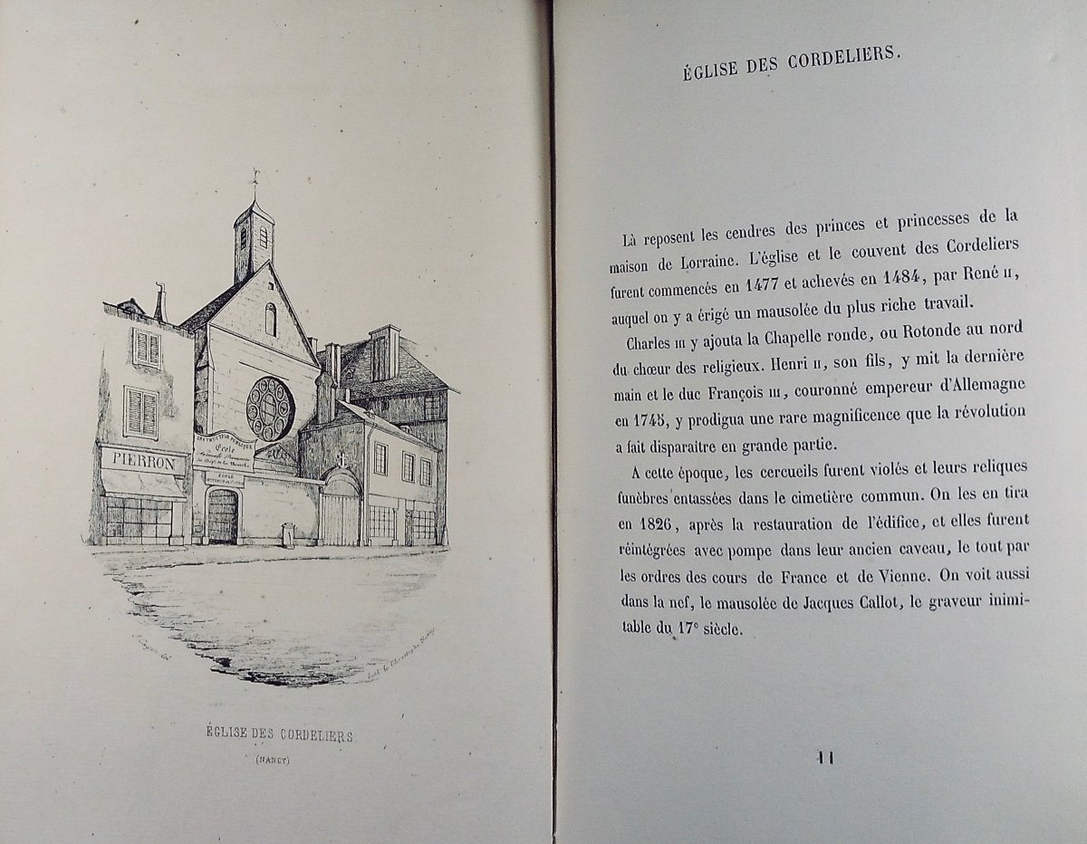 CAYON (Jean) - Monuments anciens et modernes de la ville de Nancy. 1847, cartonnage d'époque.-photo-7