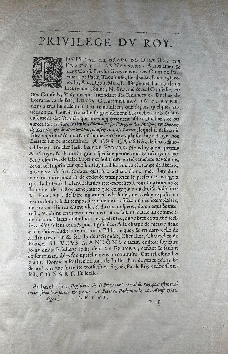 CHANTEREAU-LEFEBVRE - Considérations sur la généalogie de la maison de Lorraine. 1642.-photo-4