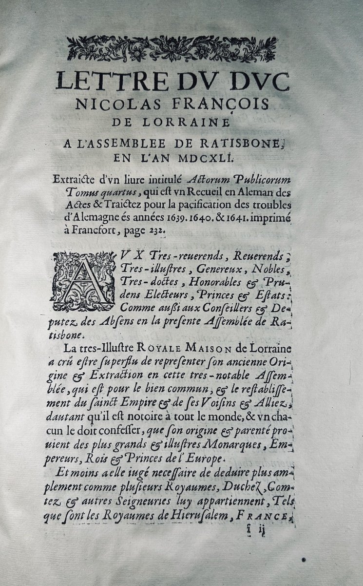 CHANTEREAU-LEFEBVRE - Considérations sur la généalogie de la maison de Lorraine. 1642.-photo-1