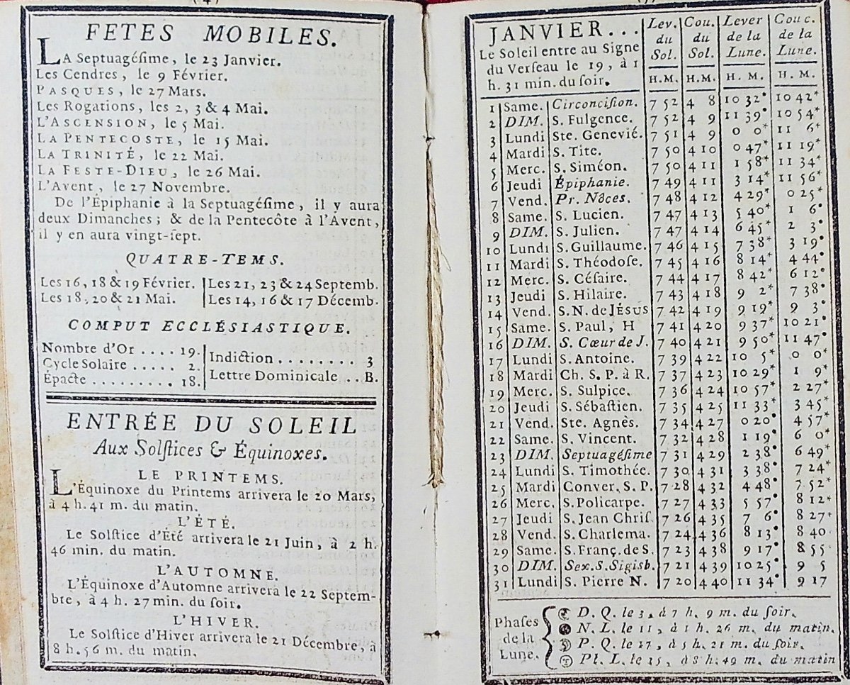 Almanac Of Lorraine And Barrois. Nancy, Chez La Veuve Charlot, 1785, Full Morocco Binding.-photo-5