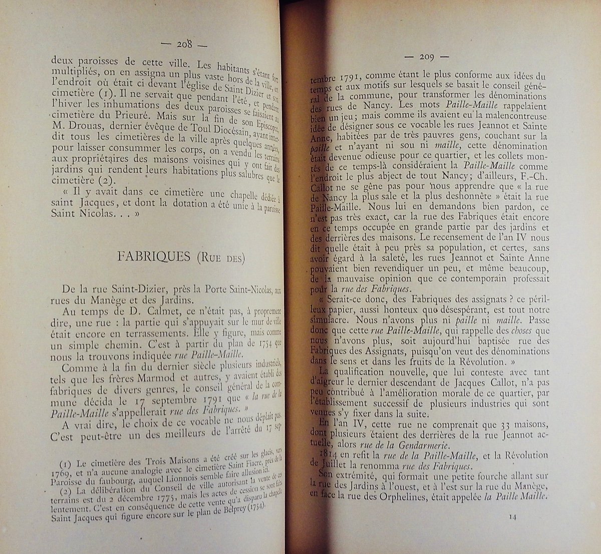 Courbe (charles) - The Streets Of Nancy From The 16th Century To The Present Day. 1885, Half-cloth Bindings.-photo-4