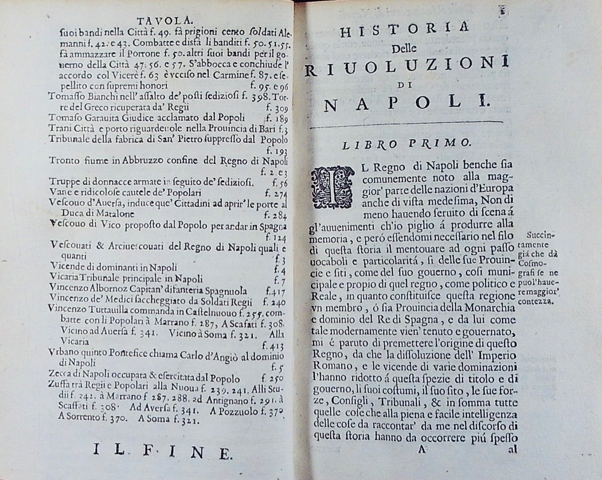 DON NICOLAI - Historia dell' ultime rivoluzione della cita di Napoli. 1660, reliure en vélin.-photo-6