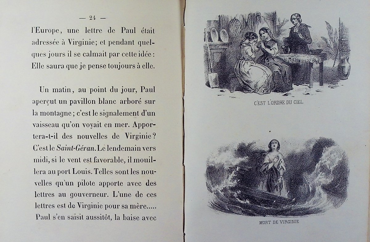 DUGARD (Adolphe) - Paul & Virginie de Bernardin de Saint-Pierre raconté aux enfants. vers 1830.-photo-4