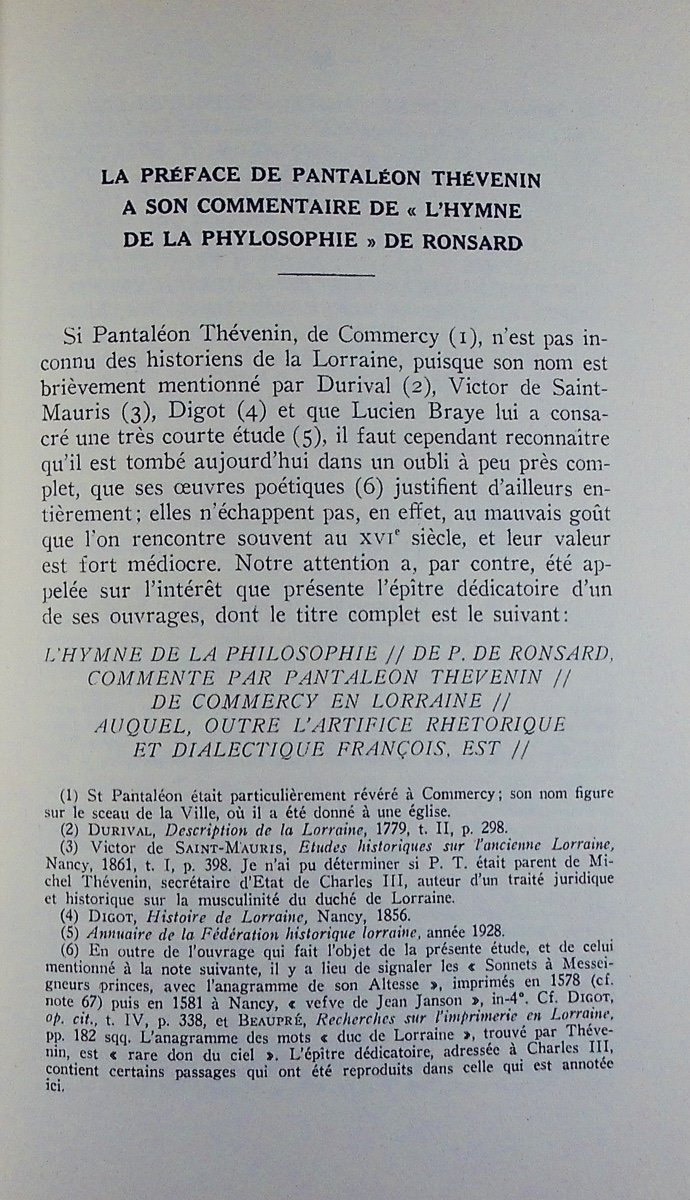 ELIE (Hubert) - Lorrains et Lorraine. Nancy, Imp. Georges Thomas, 1969, broché.-photo-7