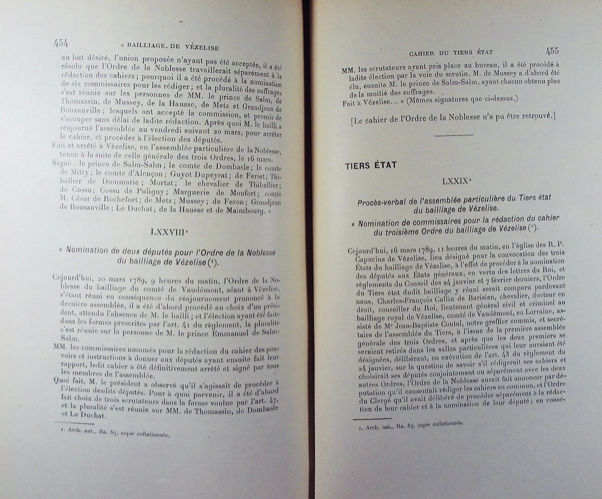 ETIENNE (Charles) - Les Cahiers de doléances du bailliage de Vézelize. 1930, relié.-photo-2