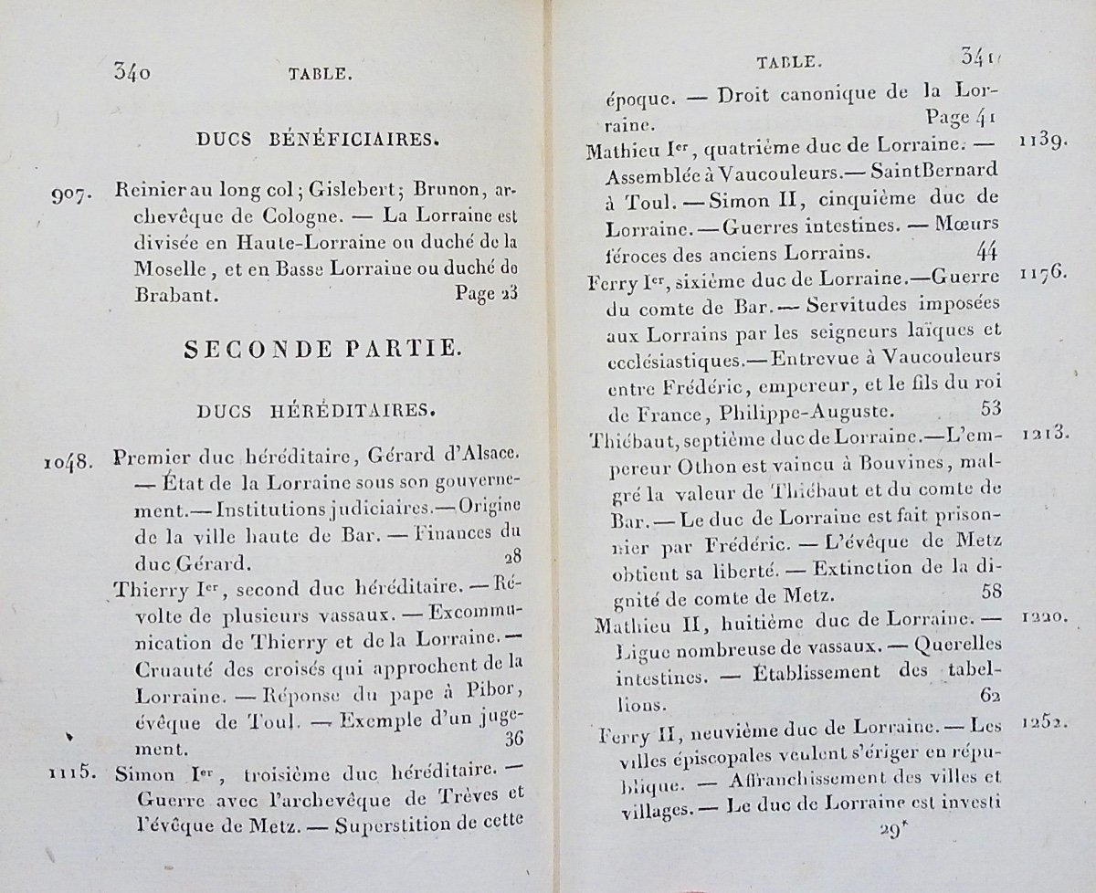 ÉTIENNE (Henri) - Résumé de l'histoire de Lorraine. Lecointe et Durey, 1825, reliure en veau.-photo-6