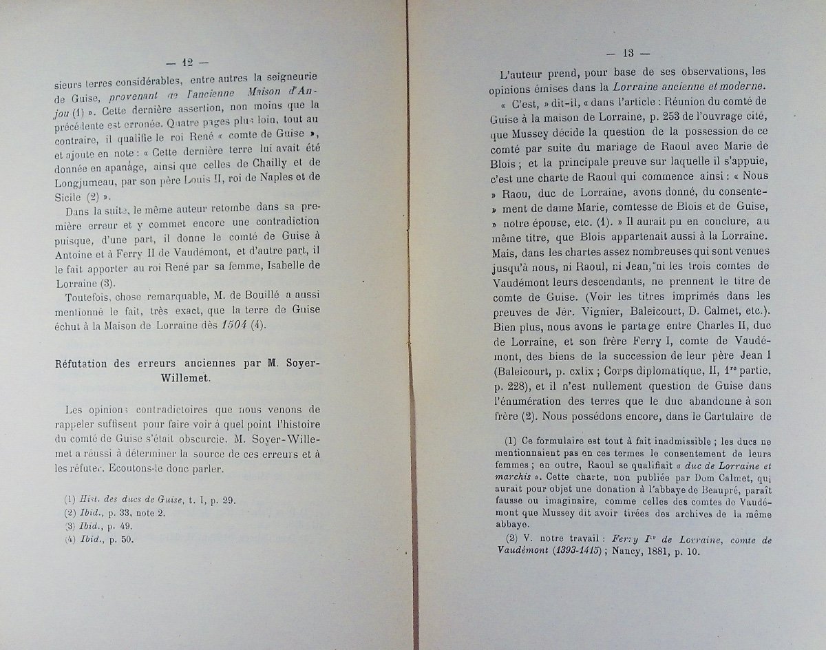 GERMAIN - René II, duc de Lorraine et le comte de Guise. Typographie de Crépin-Leblond, 1888.-photo-4