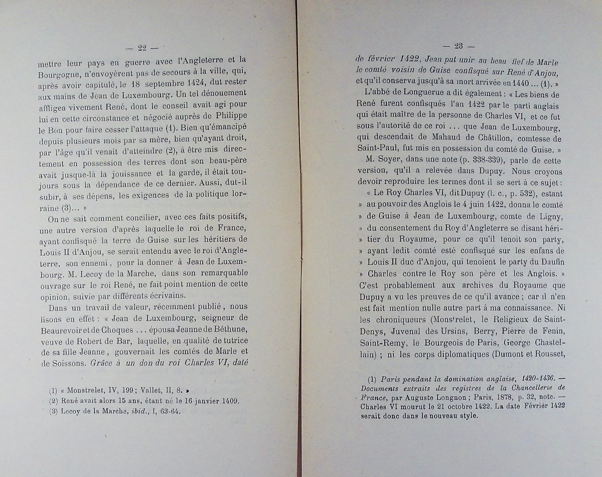 GERMAIN - René II, duc de Lorraine et le comte de Guise. Typographie de Crépin-Leblond, 1888.-photo-2