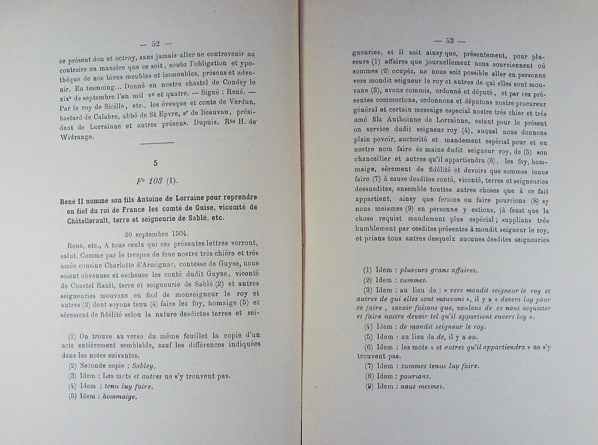 GERMAIN - René II, duc de Lorraine et le comte de Guise. Typographie de Crépin-Leblond, 1888.-photo-5