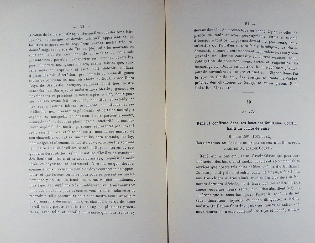 GERMAIN - René II, duc de Lorraine et le comte de Guise. Typographie de Crépin-Leblond, 1888.-photo-6