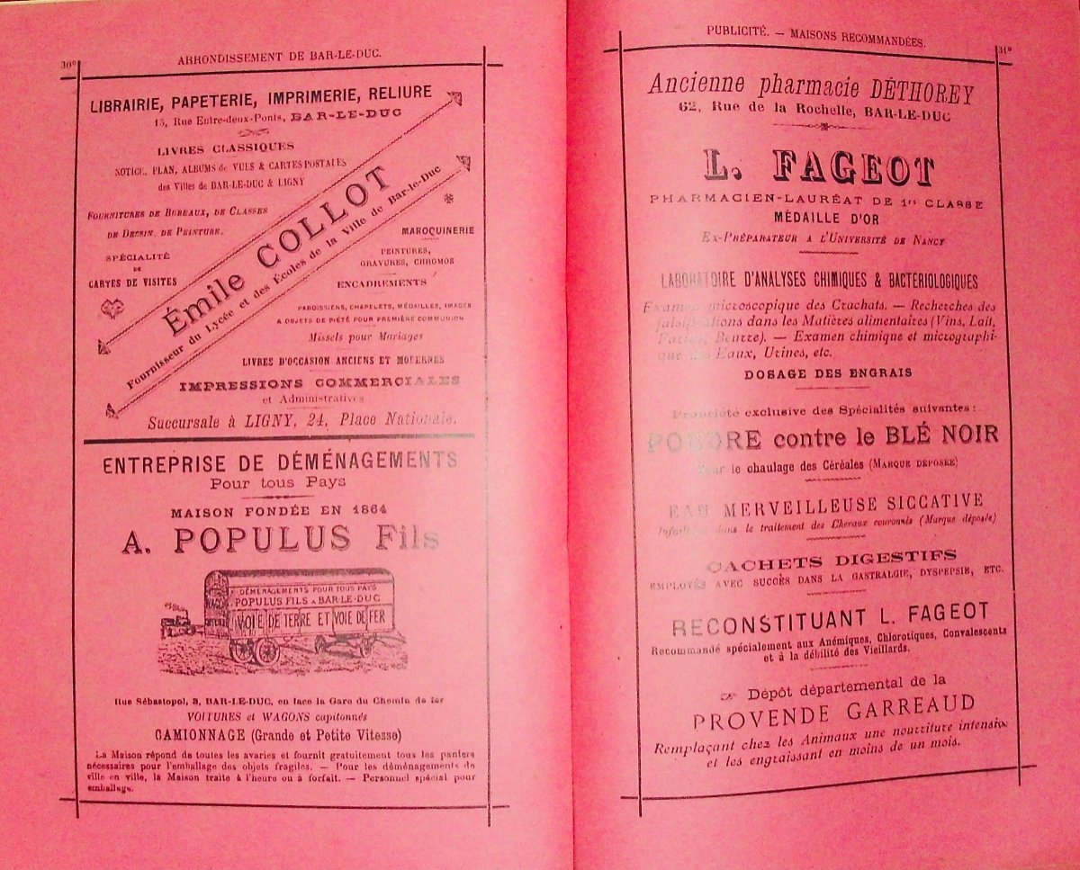 Grandveau (a.) - Directory Of The Meuse 1902. 38th Year. Contant-laguerre, 1902, Paperback.-photo-5