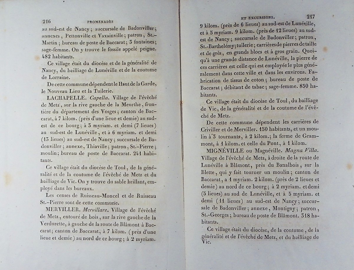 Guerrier - Walks And Excursions In The Towns Of The Six Cantons Of Lunéville. 1838.-photo-2