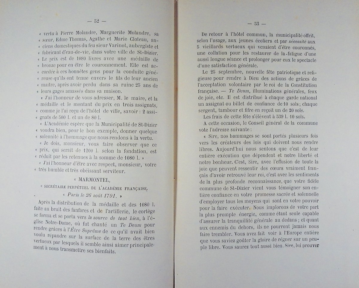 Guillemin (p.) - Saint-dizier During The Revolutionary Period 1789-1794. 1887, Paperback.-photo-3