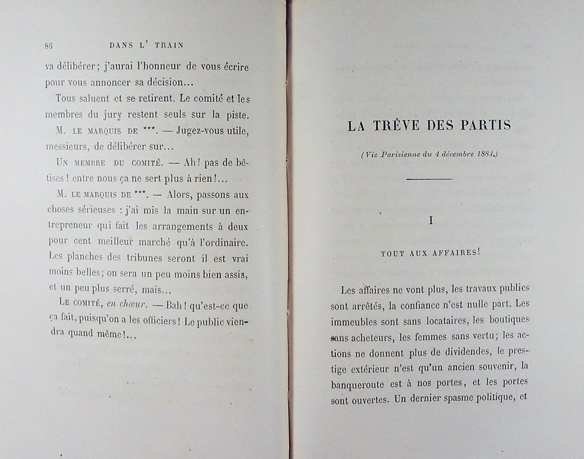 GYP - Dans l'train. Victor-Havard, 1887,  reliure plein maroquin violet signée Bézard.-photo-8