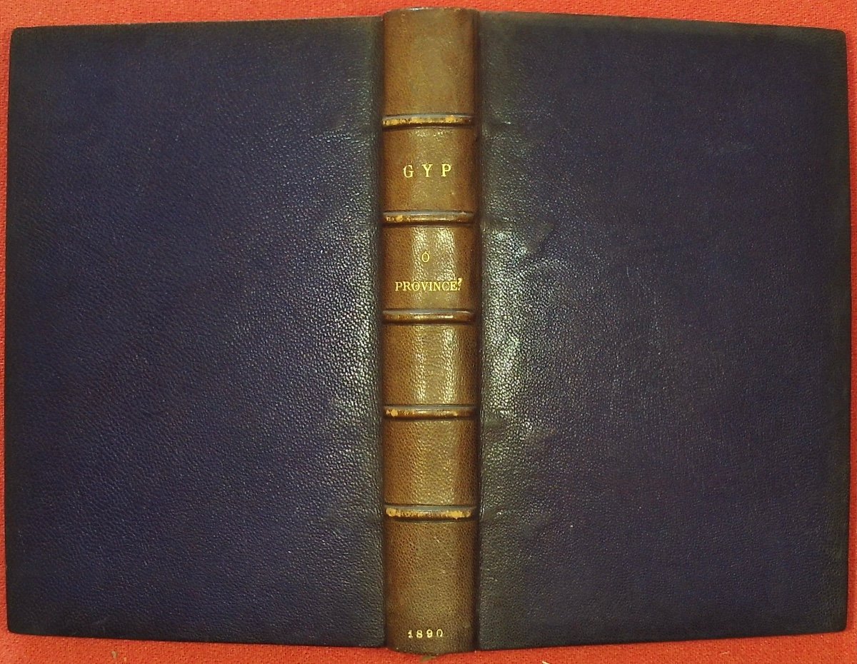 Gyp - O Province!. Calmann Lévy, 1890, Full Purple Morocco Binding Signed Bézard.-photo-3