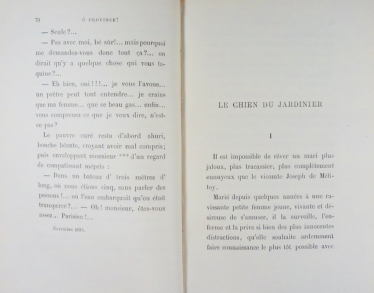 Gyp - O Province!. Calmann Lévy, 1890, Full Purple Morocco Binding Signed Bézard.-photo-6