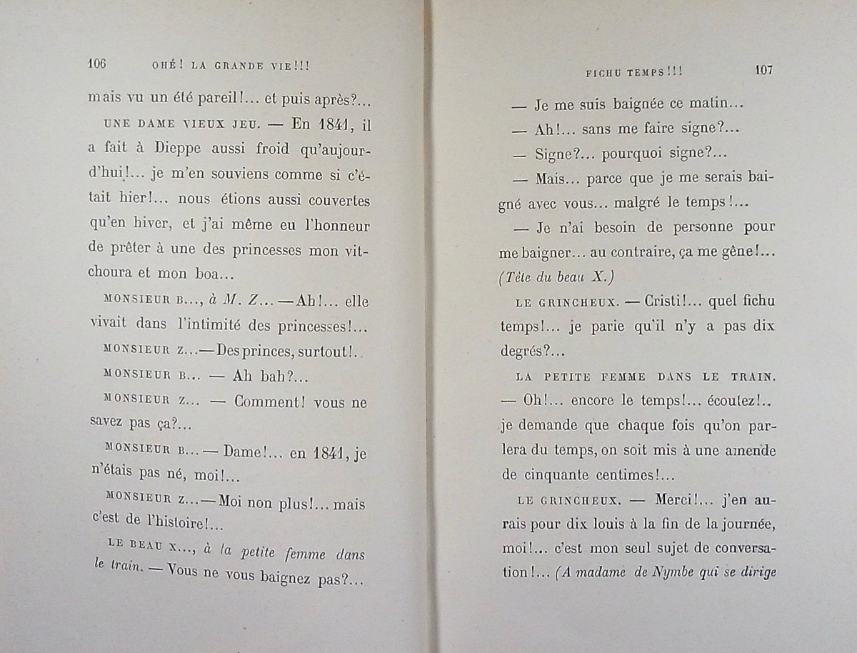 Gyp – Ahoy! The Great Life! ! !. Calmann Lévy, 1891, Purple Morocco Binding Signed Bézard.-photo-7