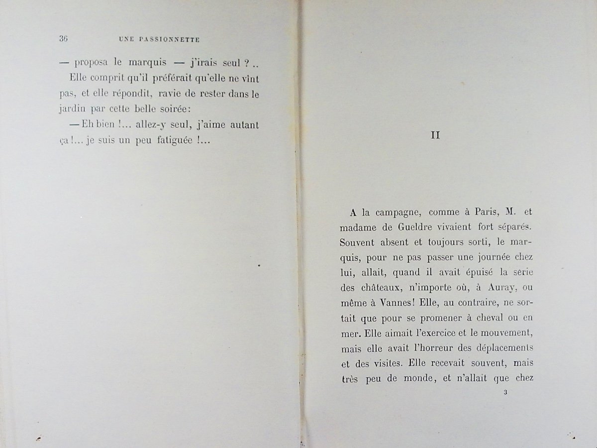 Gyp - A Passion. Calmann Lévy, 1891, Full Purple Morocco Binding Signed Bézard.-photo-3