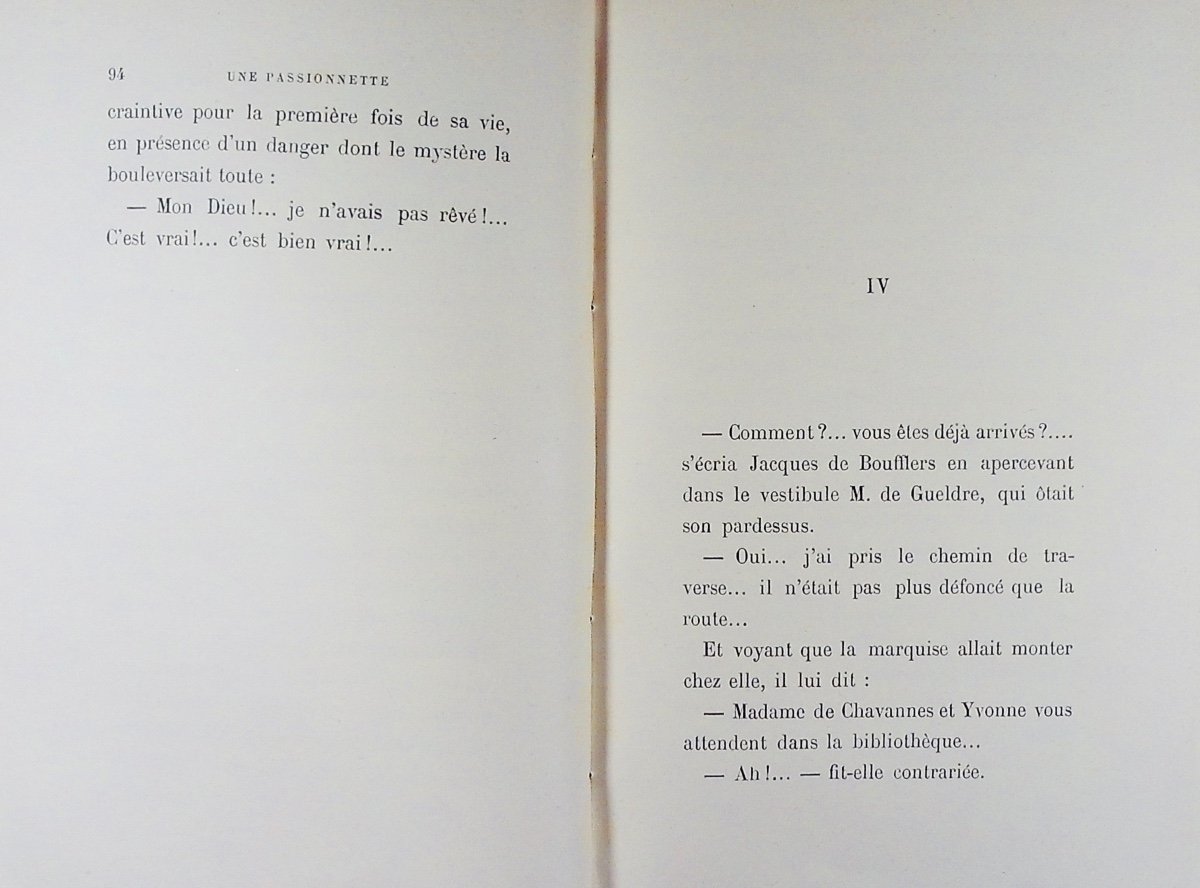 Gyp - A Passion. Calmann Lévy, 1891, Full Purple Morocco Binding Signed Bézard.-photo-4