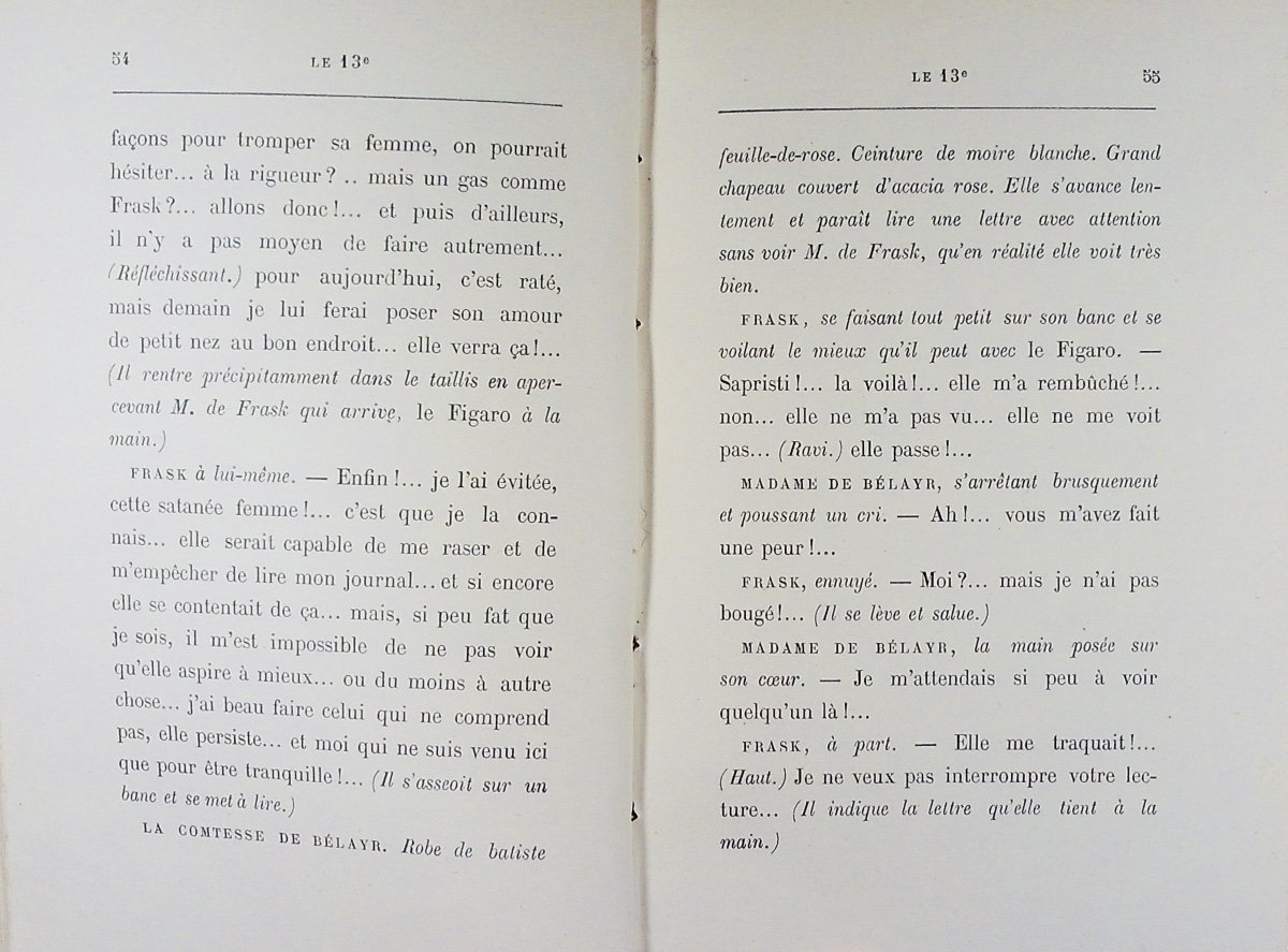 Gyp - The 13th. Calmann Lévy, 1894, Full Purple Morocco Binding Signed Bézard, Gilt Head.-photo-4