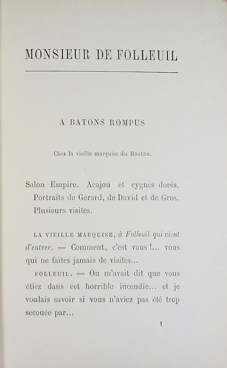 GYP - Monsieur de Folleuil. Calmann Lévy, 1899, reliure plein maroquin violet signée Bézard.-photo-3