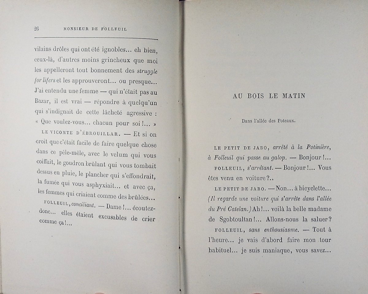 GYP - Monsieur de Folleuil. Calmann Lévy, 1899, reliure plein maroquin violet signée Bézard.-photo-4