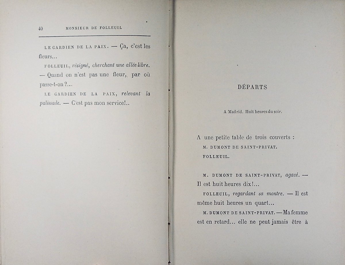 GYP - Monsieur de Folleuil. Calmann Lévy, 1899, reliure plein maroquin violet signée Bézard.-photo-1