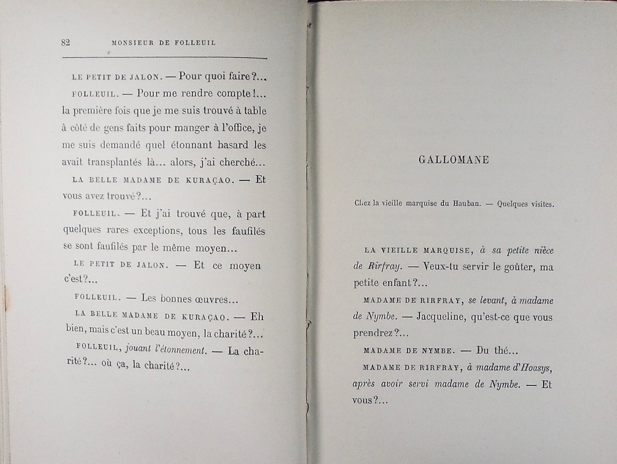 GYP - Monsieur de Folleuil. Calmann Lévy, 1899, reliure plein maroquin violet signée Bézard.-photo-4