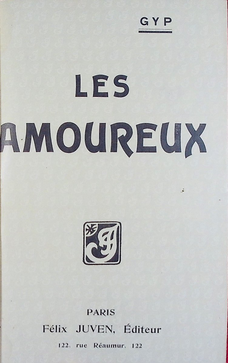 GYP - Les amoureux.  F. Juven, 1902, reliure plein maroquin violet signée Bézard, tête dorée.