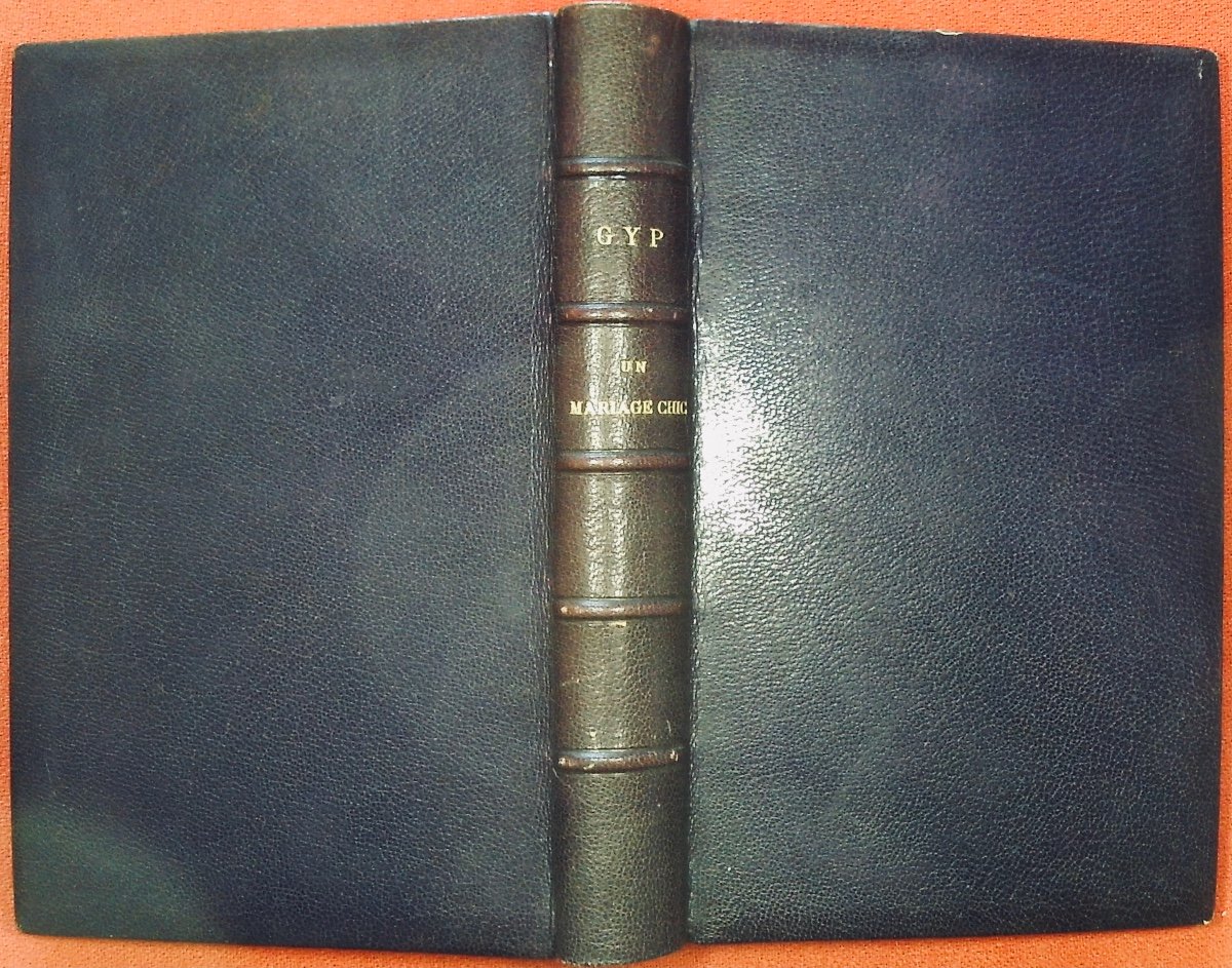 GYP - Un mariage chic. Flammarion, vers 1902, reliure plein maroquin violet signée Bézard.-photo-6