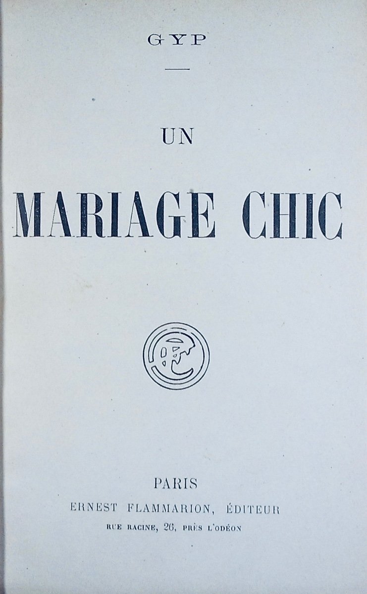 GYP - Un mariage chic. Flammarion, vers 1902, reliure plein maroquin violet signée Bézard.