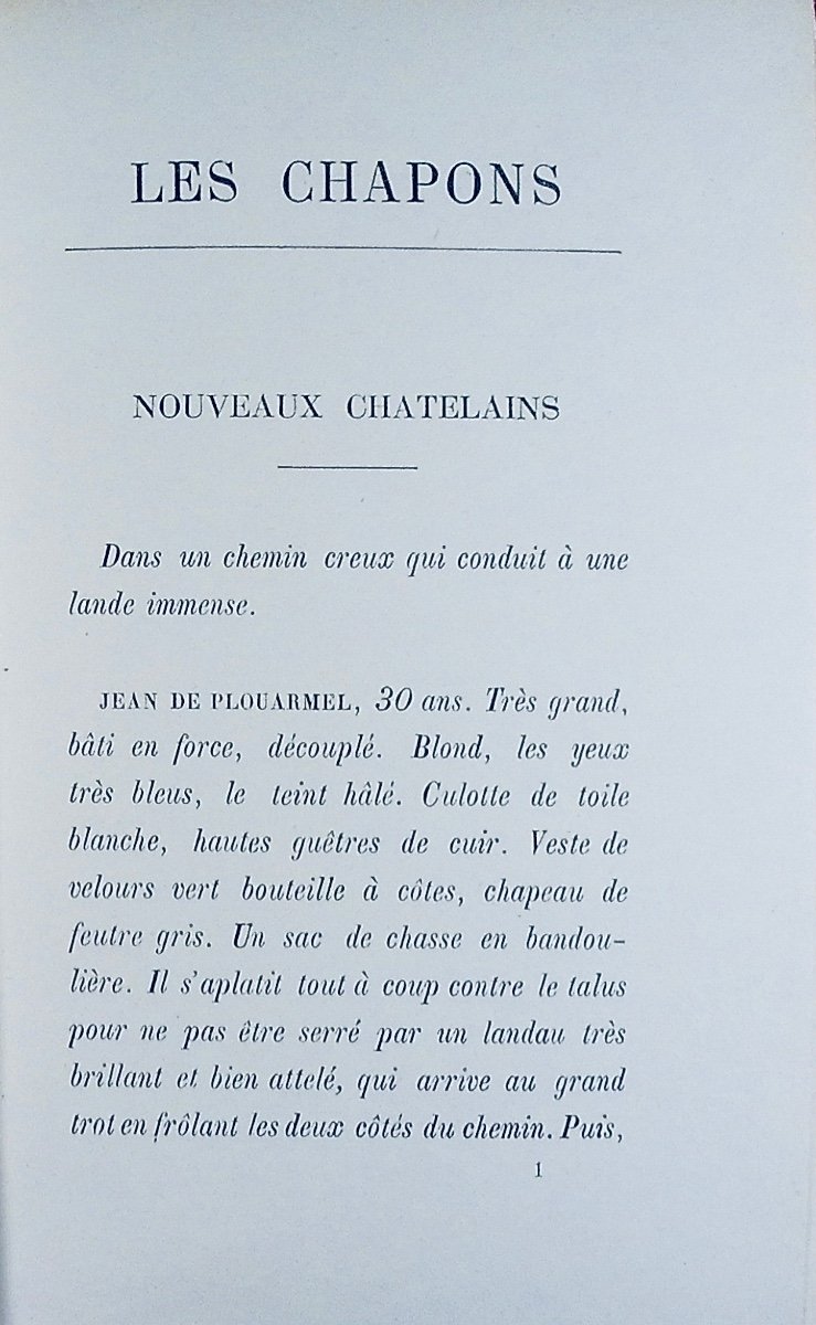GYP - Les Chapons. Félix Juven, 1902, reliure plein maroquin violet signée Bézard, tête dorée.-photo-3