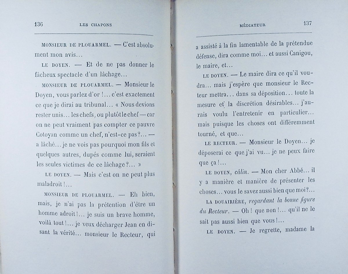 GYP - Les Chapons. Félix Juven, 1902, reliure plein maroquin violet signée Bézard, tête dorée.-photo-3