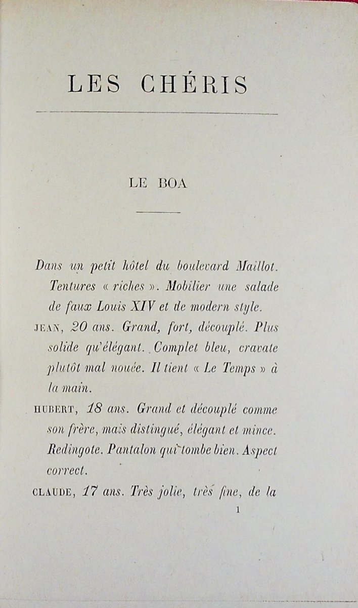 GYP - Les Chéris. Félix Juven, 1903, reliure plein maroquin violet signée Bézard, tête dorée.-photo-3